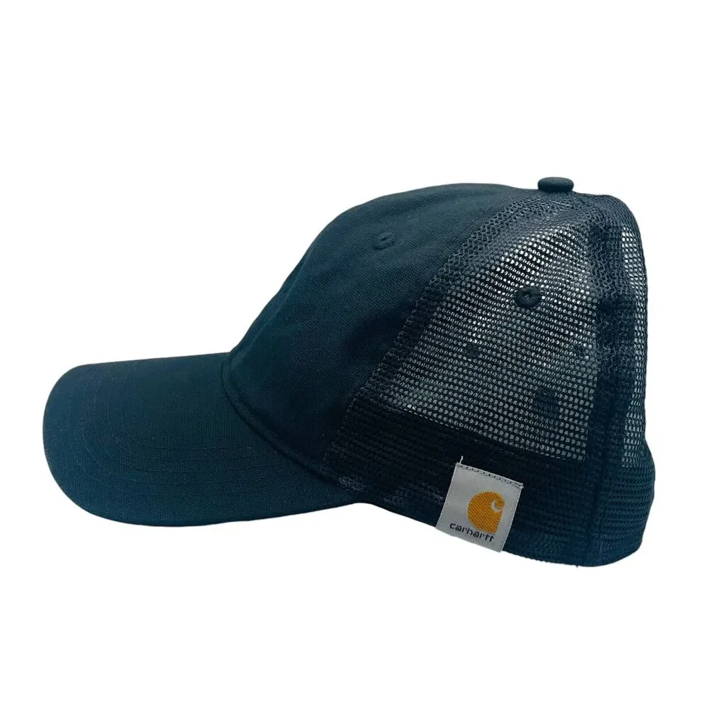 Carhartt Force Black Logo Mesh Trucker Hat Cap Snapback Mesh Back